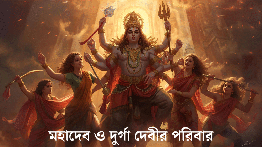 মহাদেব ও দুর্গা দেবী পরিবারসহ আশ্বিন মাসে আগমন নবদুর্গার নয়টি রূপ ও তাদের মনোবিজ্ঞান শিক্ষা দুর্গা পূজা বাংলা রচনা নীতিকথা সহ