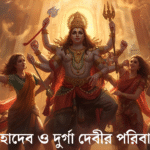 মহাদেব ও দুর্গা দেবী পরিবারসহ আশ্বিন মাসে আগমন নবদুর্গার নয়টি রূপ ও তাদের মনোবিজ্ঞান শিক্ষা দুর্গা পূজা বাংলা রচনা নীতিকথা সহ