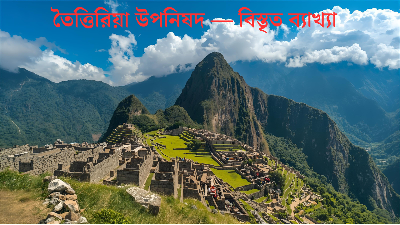 তৈত্তিরীয় উপনিষদ বাংলা ব্যাখ্যা, Taittiriya Upanishad explanation Bangla, উপনিষদ দর্শন ও নৈতিক শিক্ষা