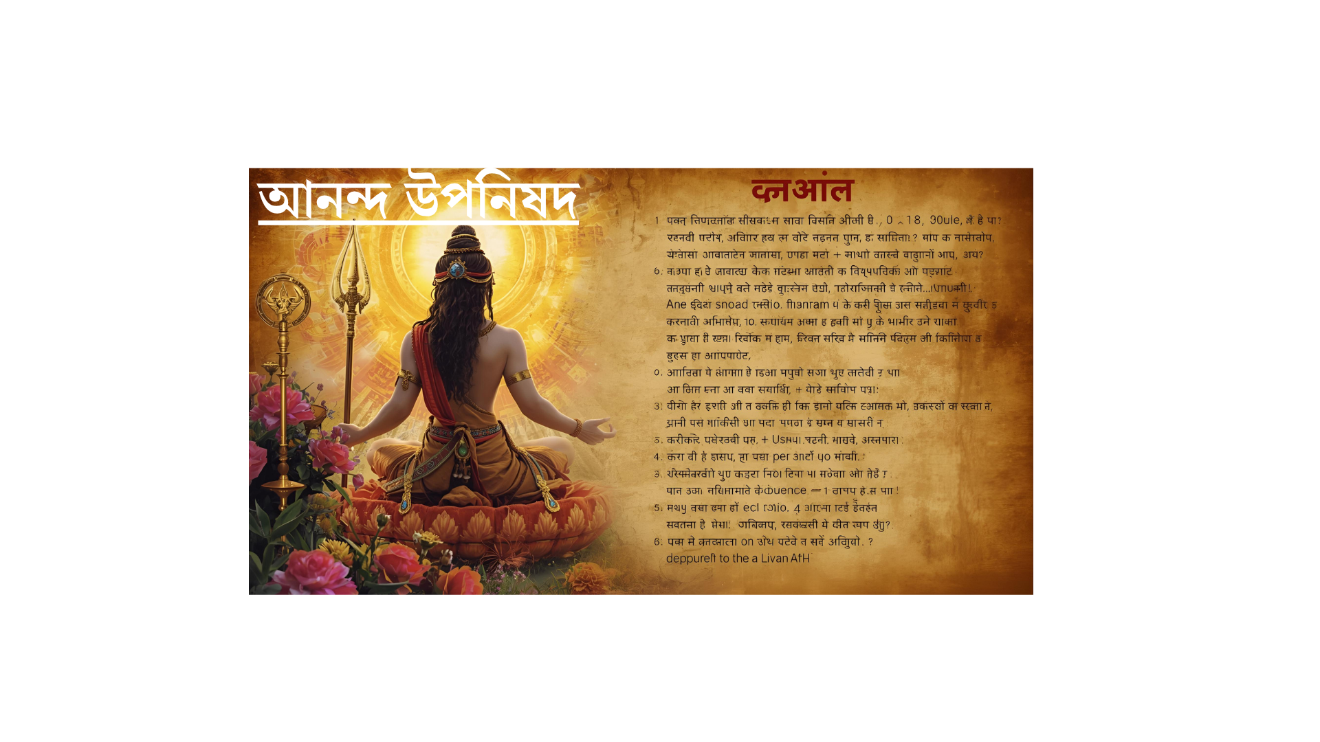 আনন্দ উপনিষদ – বাংলা ব্যাখ্যা ও অর্থসহ