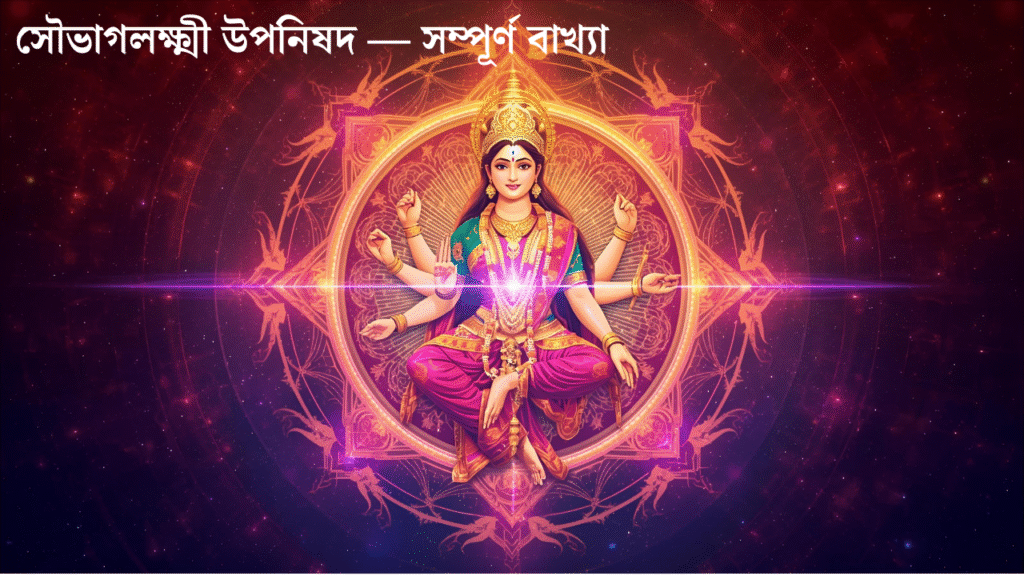 সৌভাগ্যলক্ষ্মী উপনিষদ বাখ্যা সহ আধ্যাত্মিক শিক্ষা, নৈতিক জীবন ও মানসিক প্রশান্তি