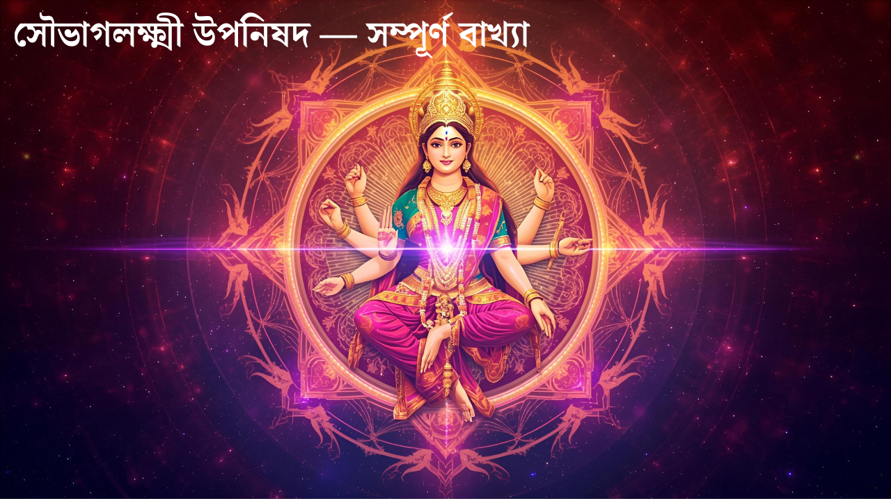 সৌভাগ্যলক্ষ্মী উপনিষদ বাখ্যা সহ আধ্যাত্মিক শিক্ষা, নৈতিক জীবন ও মানসিক প্রশান্তি